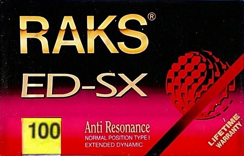 Compact Cassette RAKS ED-SX 100 Type I Normal 1993 Europe