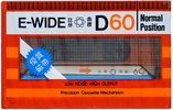 Compact Cassette E-Wide D 60 Type I Normal 1987 Hong Kong