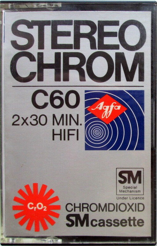 Compact Cassette AGFA Stereochrom 60 Type II Chrome 1975 Europe