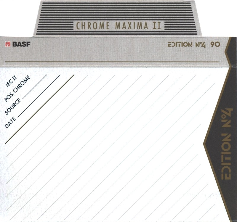 Compact Cassette BASF Chrome Maxima II 90 "Edition №4" Type II Chrome 1991 Europe