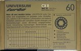 Compact Cassette Universum CX II 60 Type II Chrome 1987 Germany