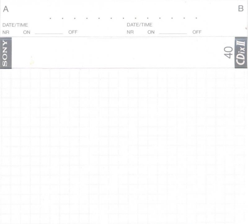 Compact Cassette Sony CDix II 40 Type II Chrome 1989 Japan