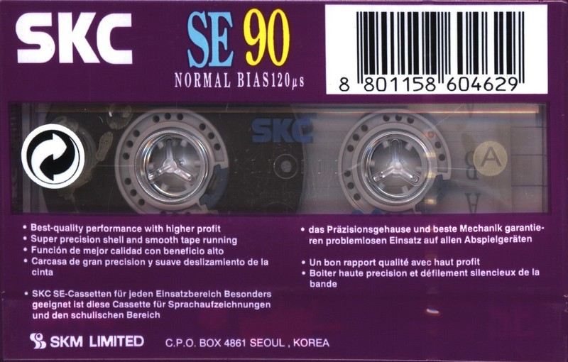 Compact Cassette SKC SE 90 Type I Normal 2001 Europe