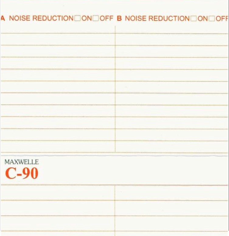 Compact Cassette Maxwelle 90 Type I Normal Worldwide