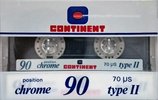 Compact Cassette Continent / Continente 90 Type II Chrome 1984 France