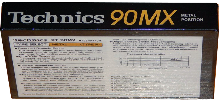 Compact Cassette Technics MX 90 "RT-90MX" Type IV Metal 1985 Europe