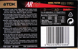 Compact Cassette TDK AR 60 "AR-60EA" Type I Normal 1995 Europe