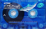 Compact Cassette TDK CDing 2 60 "CD2-60R" Type II Chrome 1998 Japan