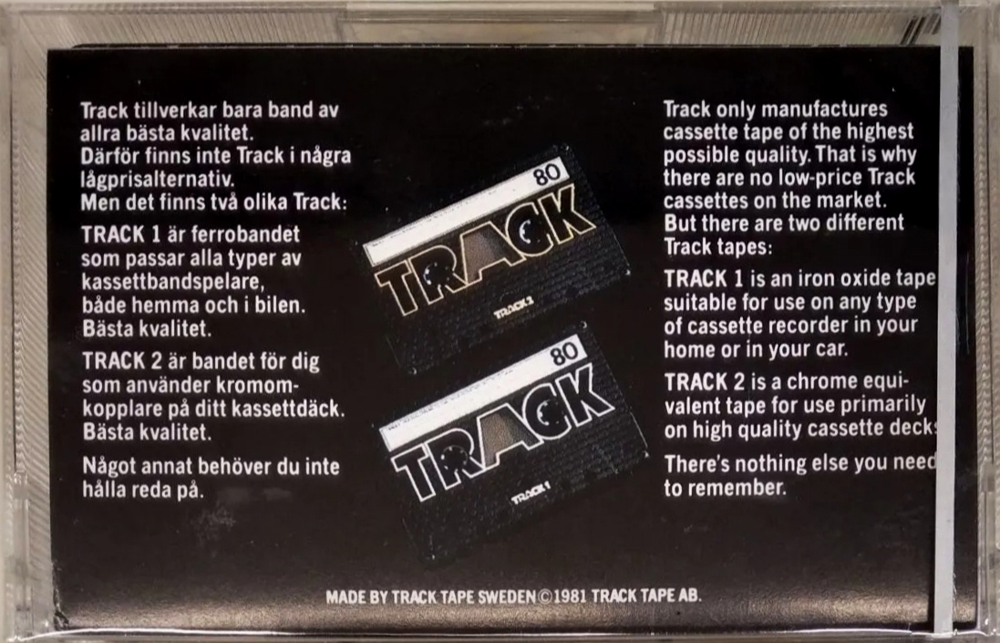 Compact Cassette Track Track 1 80 Type I Normal 1981 Sweden