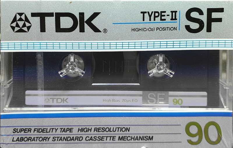 Compact Cassette TDK SF 90 Type II Chrome 1985 Australia, Europe