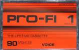 Compact Cassette PRO-FI 90 "PRO-FI 1 87800009" Type I Normal USA