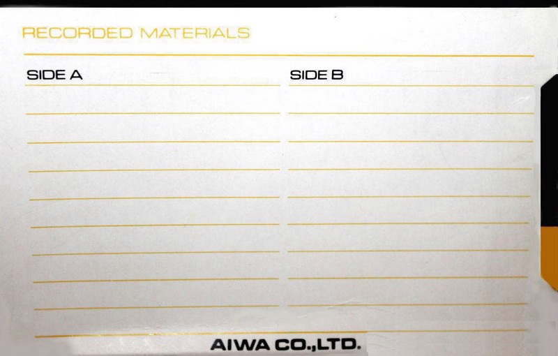 Compact Cassette Aiwa 30 Type I Normal 1970 Japan