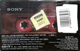 Compact Cassette Sony CD-IT 74 "C-74CDT1B" Type I Normal 1998 North America