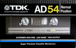 Compact Cassette TDK AD 54 Type I Normal 1982 Japan