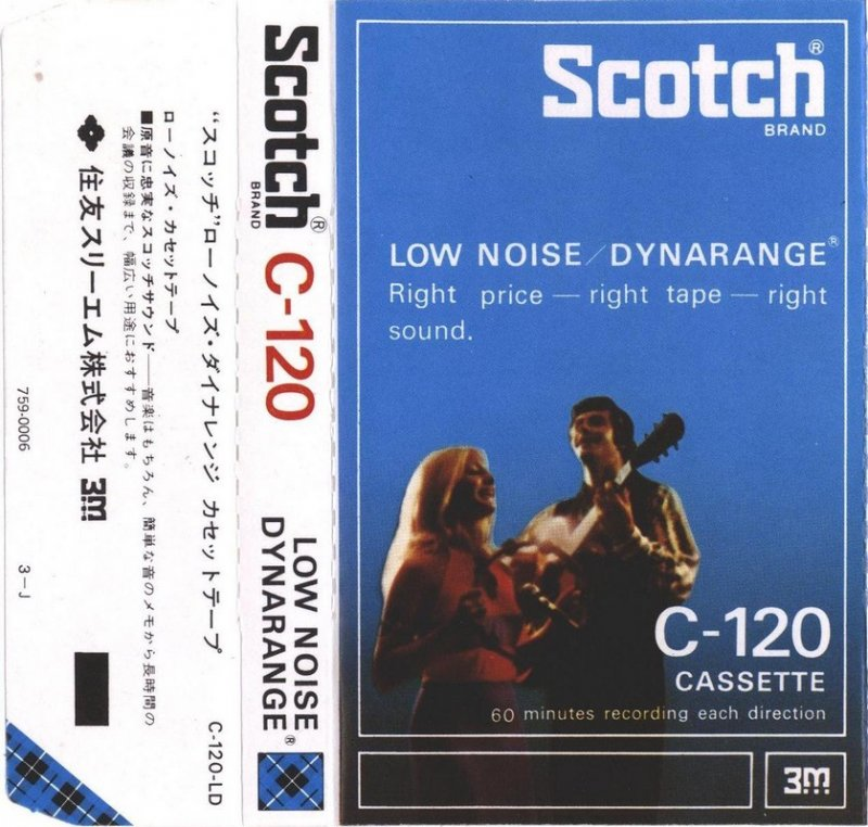 Compact Cassette Scotch Dynarange 120 "C-120-LD" Type I Normal 1973 Japan