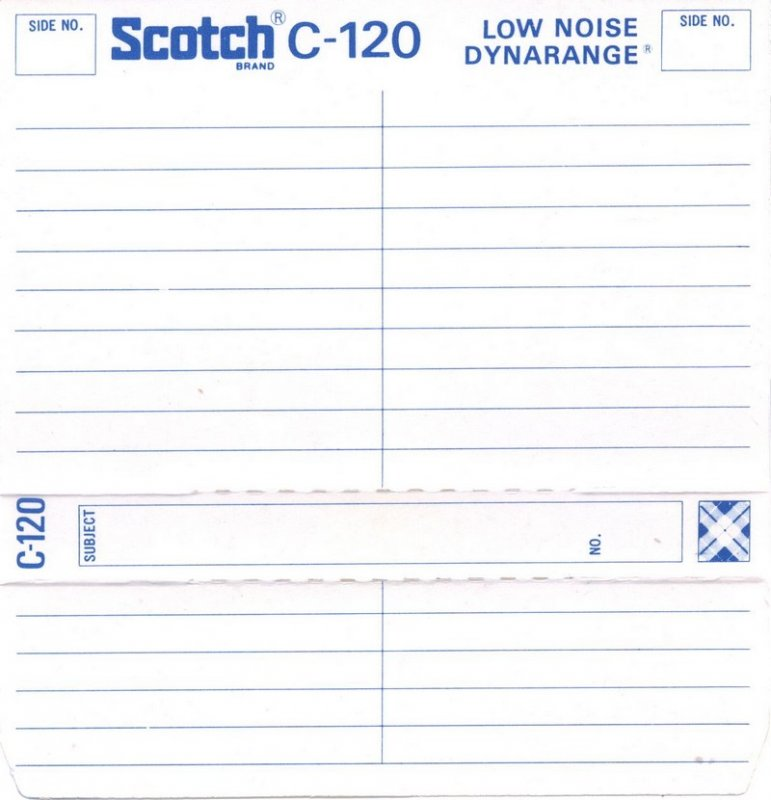 Compact Cassette Scotch Dynarange 120 "C-120-LD" Type I Normal 1973 Japan