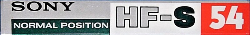 Compact Cassette Sony HF-S 54 Type I Normal 1989 Japan