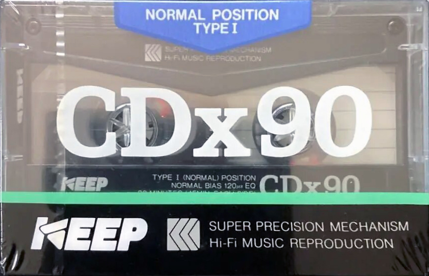 Compact Cassette KEEP CDX 90 Type I Normal 1985 Japan