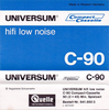 Compact Cassette Universum 90 Type I Normal 1975 Europe