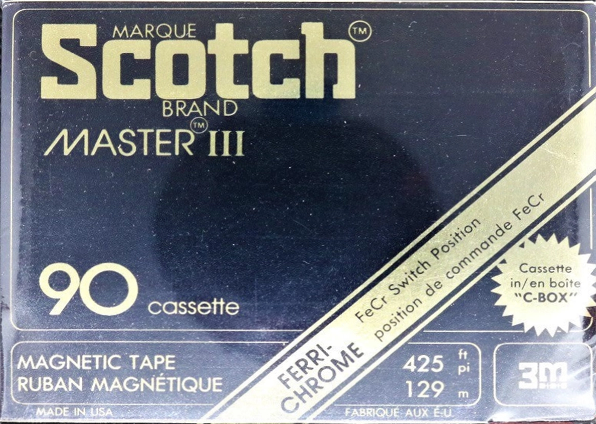 Compact Cassette Scotch Master III 90 Type III Ferro Chrome 1978 Canada