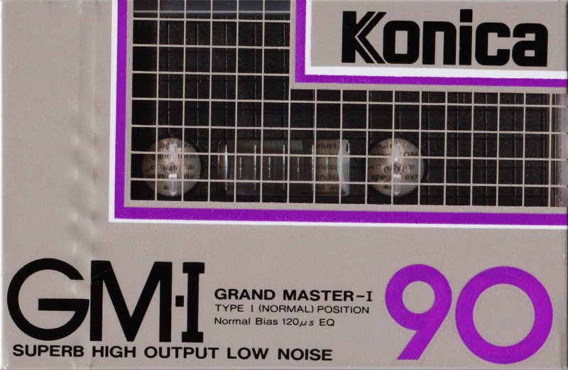 Compact Cassette Konica GM-I 90 "Grand Master I" Type I Normal 1984 USA