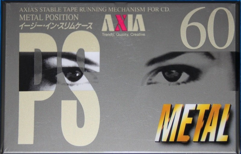 Compact Cassette AXIA PS-Metal 60 "PSMG 60" Type IV Metal 1995 Japan