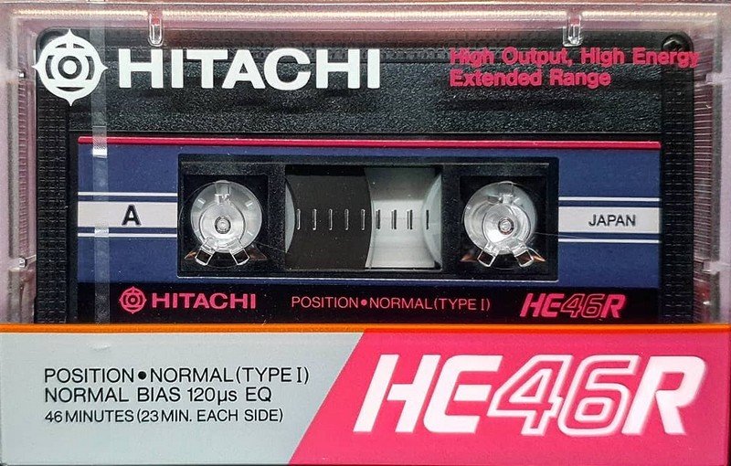 Compact Cassette Hitachi HE 46 "HE46R" Type I Normal 1985 Japan