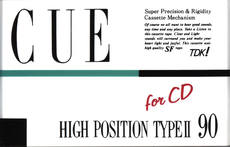 Compact Cassette TDK CUE 90 "CUE-90W" Type II Chrome 1987 Japan