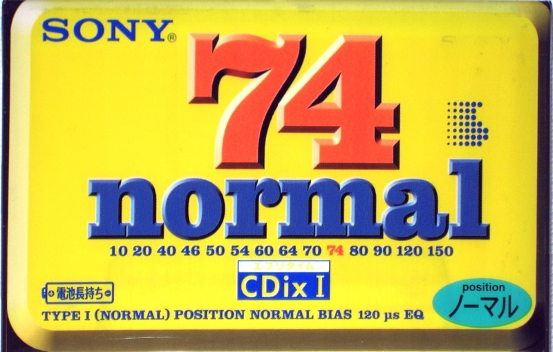 Compact Cassette Sony CDix I 74 "C-74CDX1D" Type I Normal 1996 Japan