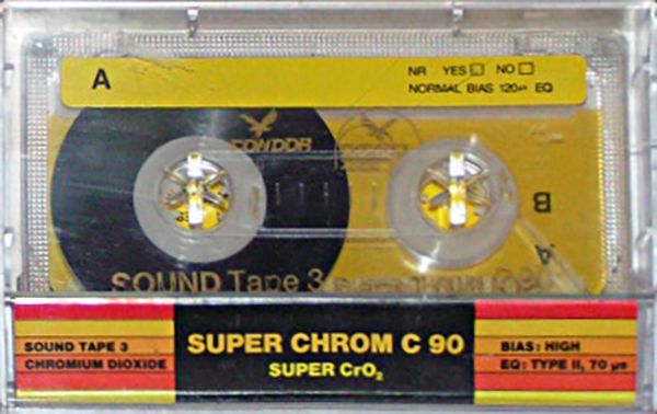Compact Cassette Sound 2000 Sound Tape 3 90 "Condor" Type II Chrome 1987 Germany