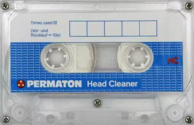 Compact Cassette Permaton "HC" Cleaning Cassette 1985 Europe