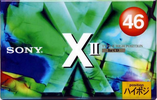 Compact Cassette Sony XII 46 "C-70X2B" Type II Chrome 1994 Japan