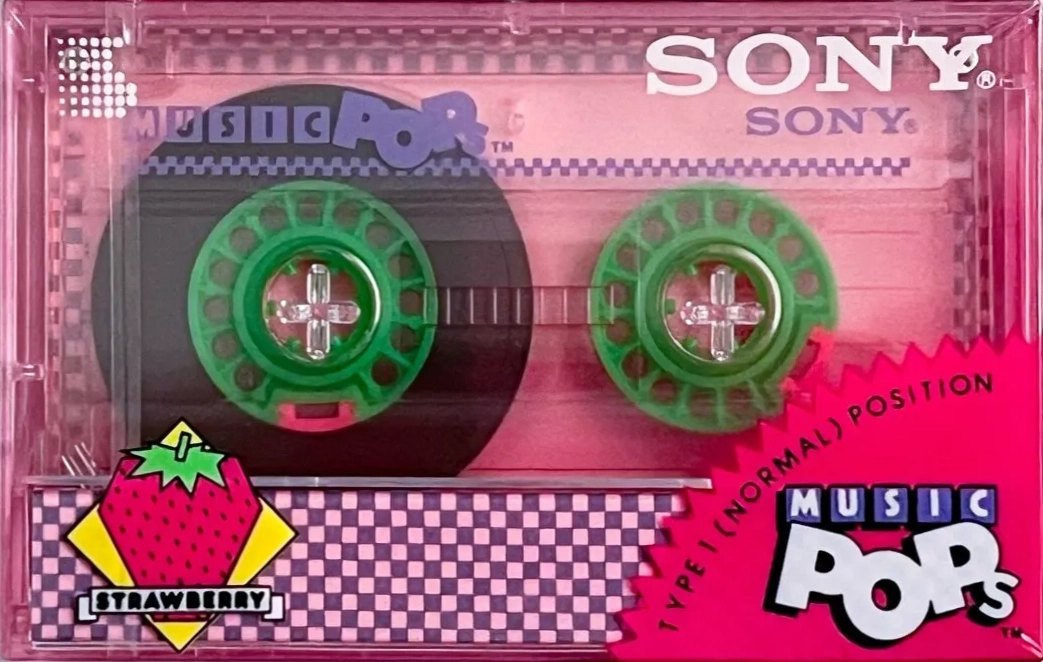 Compact Cassette Sony HF 46 "Strawberry POP 46P" Type I Normal 1985 USA