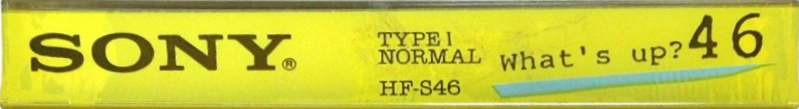 Compact Cassette Sony What`s Up? 46 "WTS 46Y" Type I Normal 1985 Japan