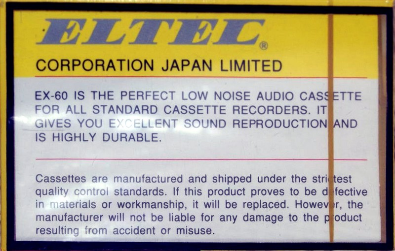 Compact Cassette Eltec 60 Type I Normal Japan