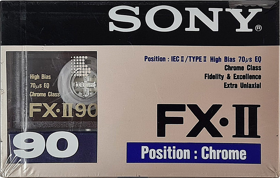 Compact Cassette Sony FX 90 "C-90FX2" Type II Chrome 1990 Europe