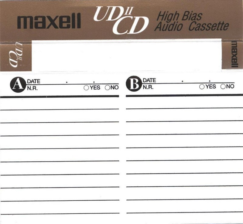 Compact Cassette Maxell UDII-CD 110 Type II Chrome 2002 North America