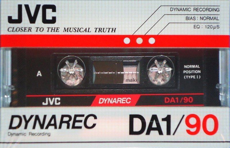 Compact Cassette JVC Dynarec DA1 90 Type I Normal 1983 Worldwide