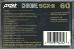 Compact Cassette Protek SCX-II 60 Type II Chrome North America