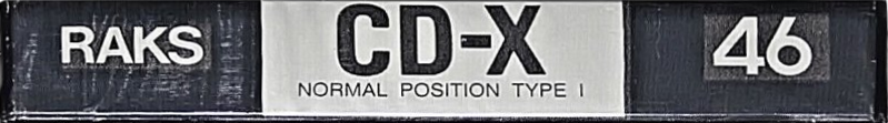 Compact Cassette RAKS CD-X 46 Type I Normal 1990 Europe