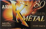 Compact Cassette AXIA K Metal 80 "KMB 80" Type IV Metal 1995 Japan