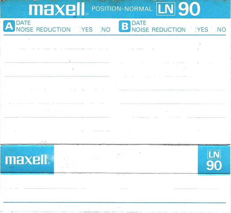 Compact Cassette Maxell LN 90 Type I Normal 1984 Europe