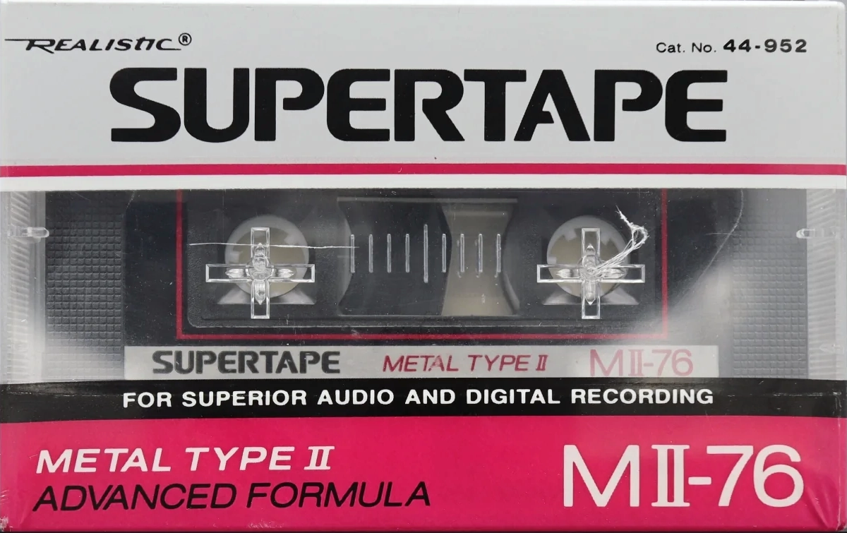 Compact Cassette SUPERTAPE MII 76 Type II Chrome 1988 USA