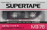 Compact Cassette SUPERTAPE MII 76 Type II Chrome 1988 USA