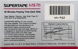 Compact Cassette SUPERTAPE MII 76 Type II Chrome 1988 USA