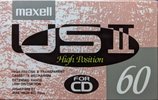Compact Cassette Maxell US 60 "USII 60" Type II Chrome 1990 Japan