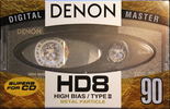 Compact Cassette Denon HD8 90 "HD8-90TE" Type II Chrome 1992 Worldwide