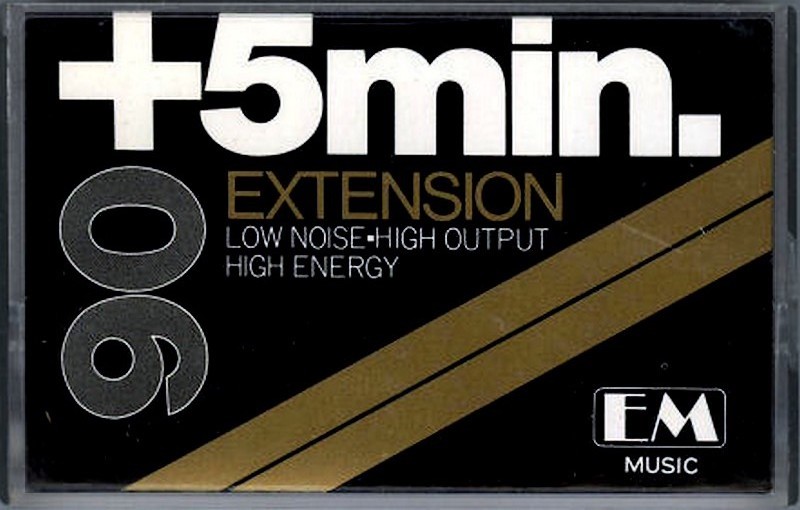 Compact Cassette Extension EM 90+5 Type I Normal 1981 Japan