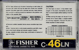 Compact Cassette Fisher LN 46 Type I Normal 1982 USA