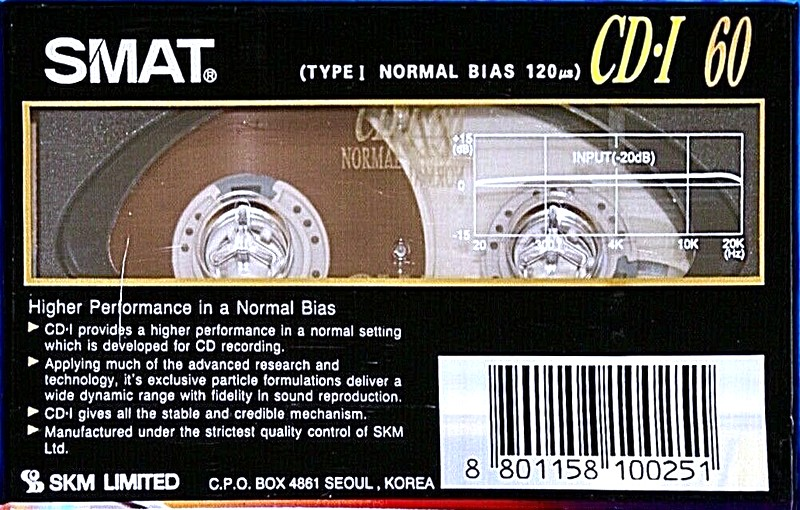 Compact Cassette Smat CD-I 60 Type I Normal 1995 Europe